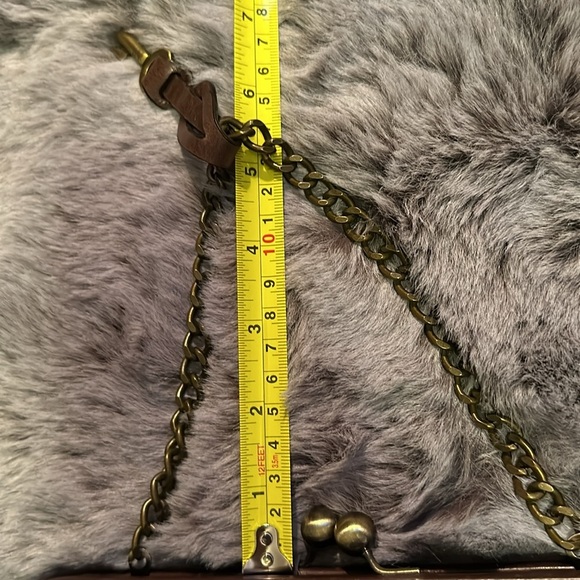 Fossil Brown Leather Patchwork Flower Wristlet Wallet Clutch Vintage - Picture 12 of 13